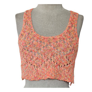 Bright Crochet Sleeveless Crop Top Size Small